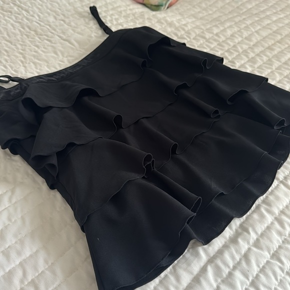 Black Ruffle Top - Picture 2 of 5